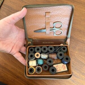 WWII era military Vintage Sewing Kit with Scissors
